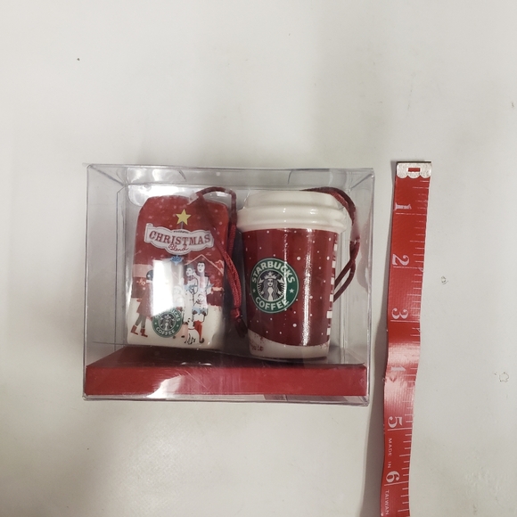 Starbucks Holiday 2007 Ornament Set Christmas Blend Coffee Bag and Seasonal Cup - Picture 11 of 11